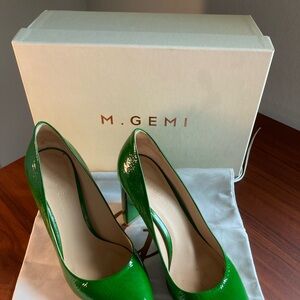 M. Gemi Green Heels Elegant Stiletto Pumps